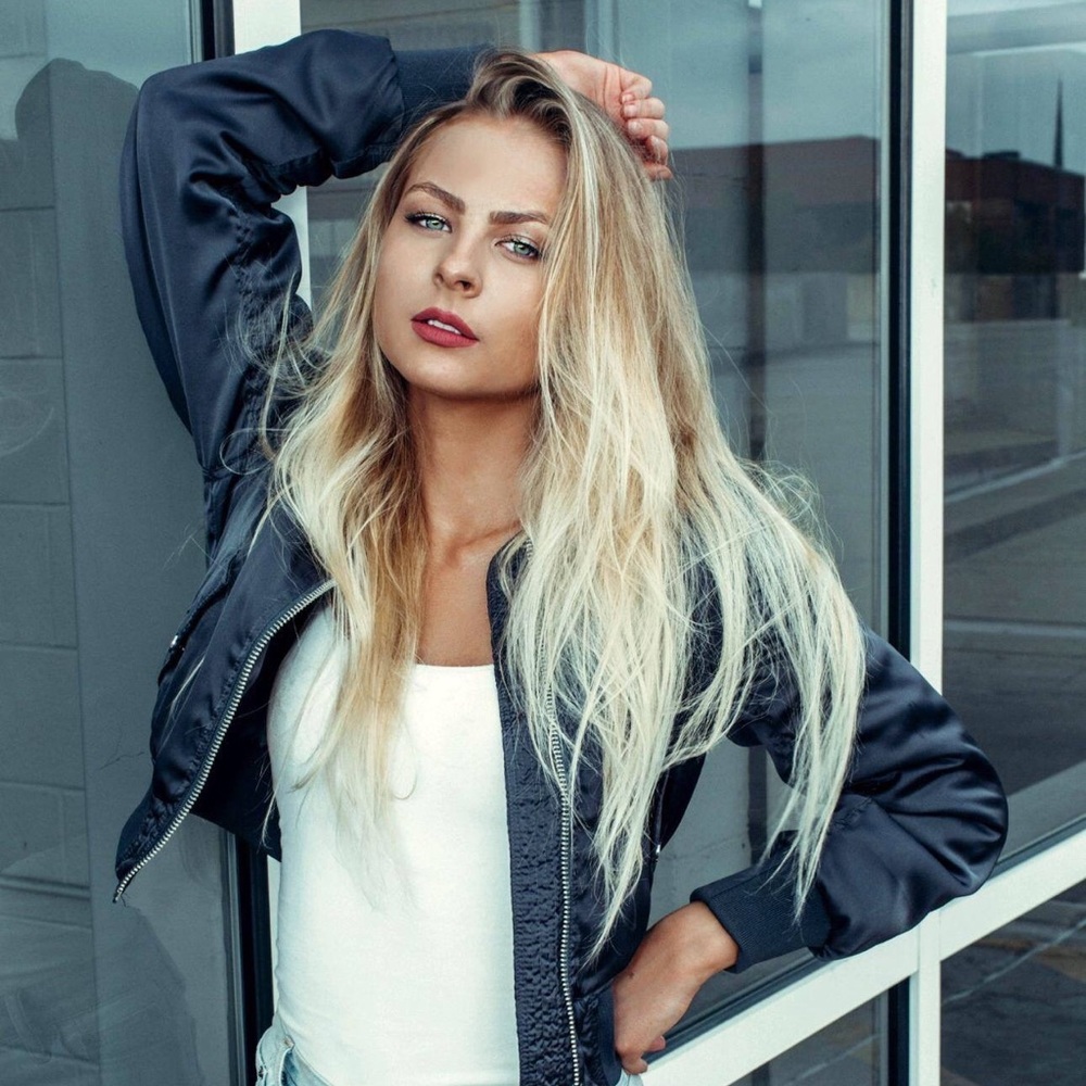 SATIN NAVY BOMBAR JACKET